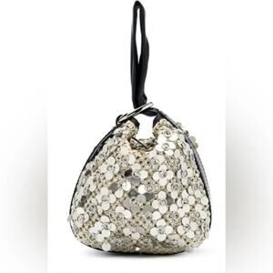 3.1 Phillip Lim Ines Soft Triangular Pouch Metallic EUC Designer Luxury